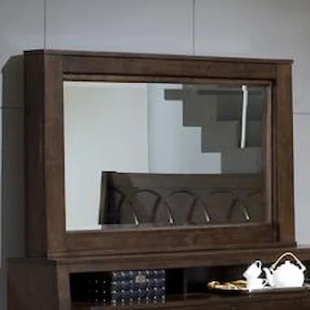 Contemporary Drop Down Beveled Edge Mirror